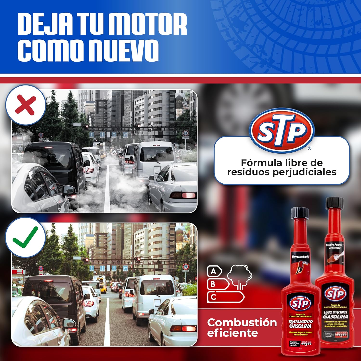 Pack Pre-ITV Gasolina STP – Limpia Inyectores + Tratamiento Gasolina 200 ml
