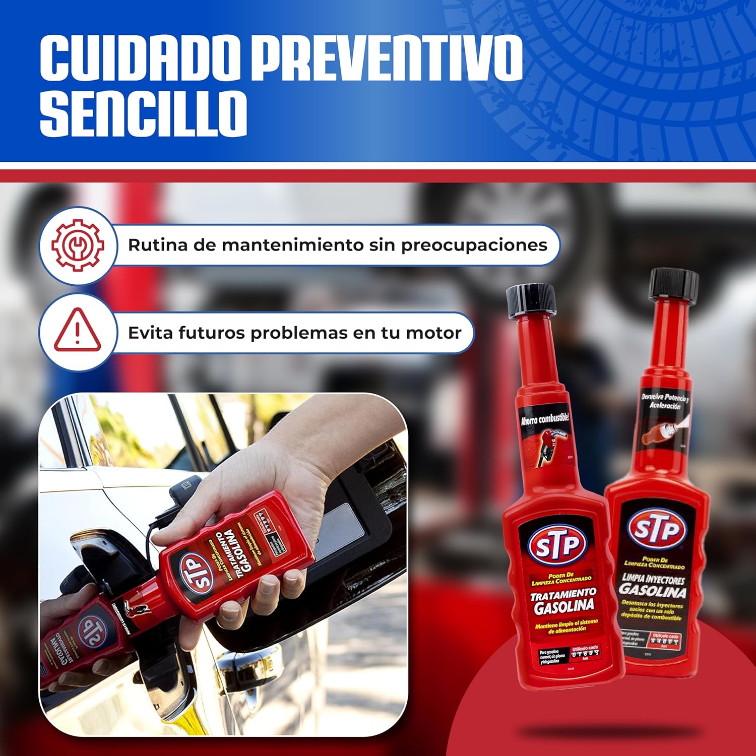 Pack Pre-ITV Gasolina STP – Limpia Inyectores + Tratamiento Gasolina 200 ml