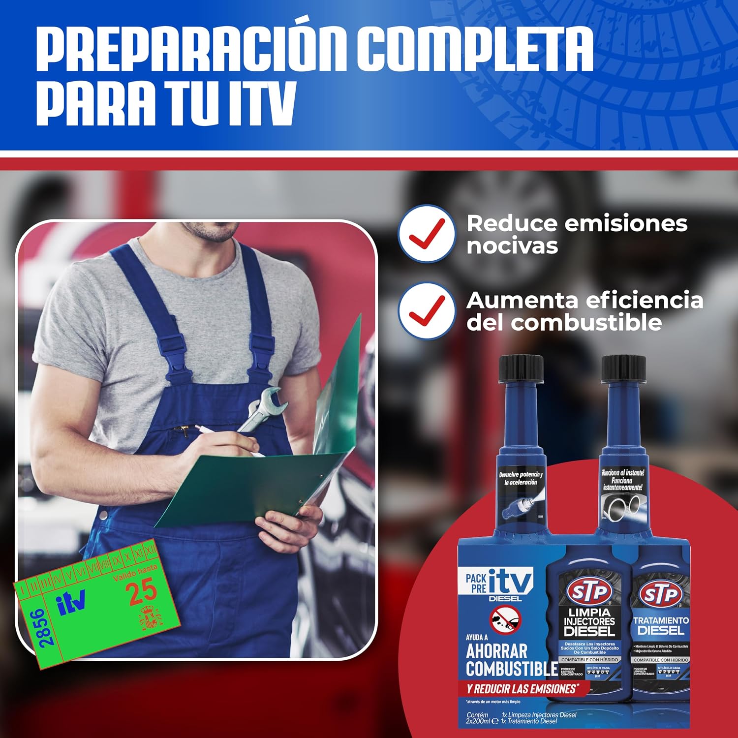 Pack Pre-ITV Diésel STP – Limpia Inyectores + Tratamiento Diésel