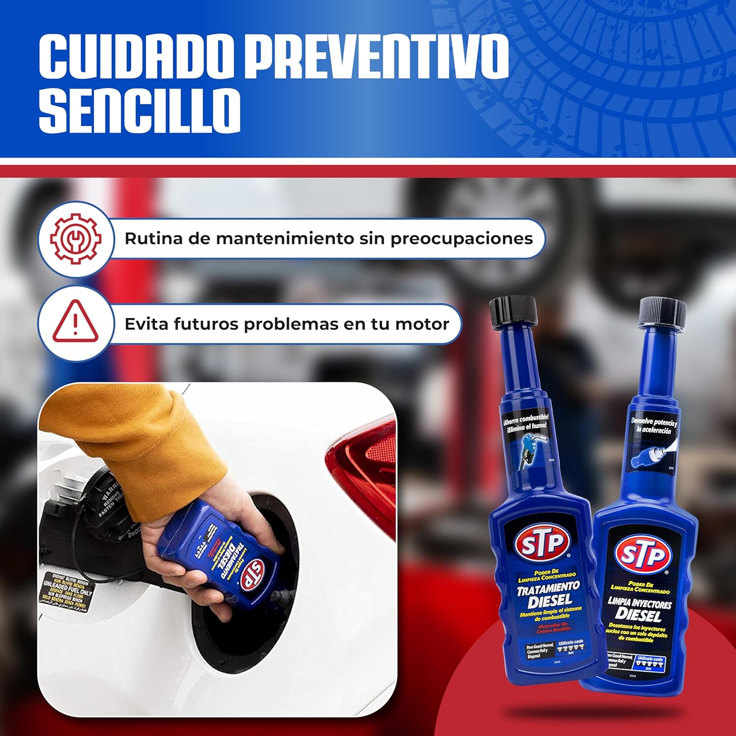 Pack Pre-ITV Diésel STP – Limpia Inyectores + Tratamiento Diésel